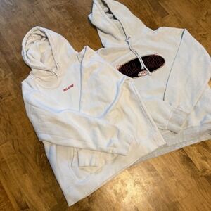 Full Send Hoodie Bundle Mens XL 1 White Logo & 1 Grey Sherpa 2010 Pullovers